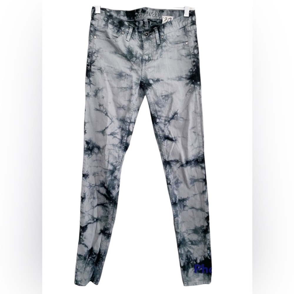 Madewell Jeans Black Gray Tie Dye Design Women’s SZ 24